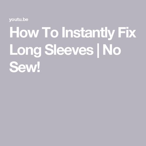 How To Instantly Fix Long Sleeves | No Sew! Sleeve Hacks, Shirt Hacks, No Sew, Tailored Jacket, A Well, Too Long, Shirt Sleeves, Casual Shirts, Long Sleeve Shirts