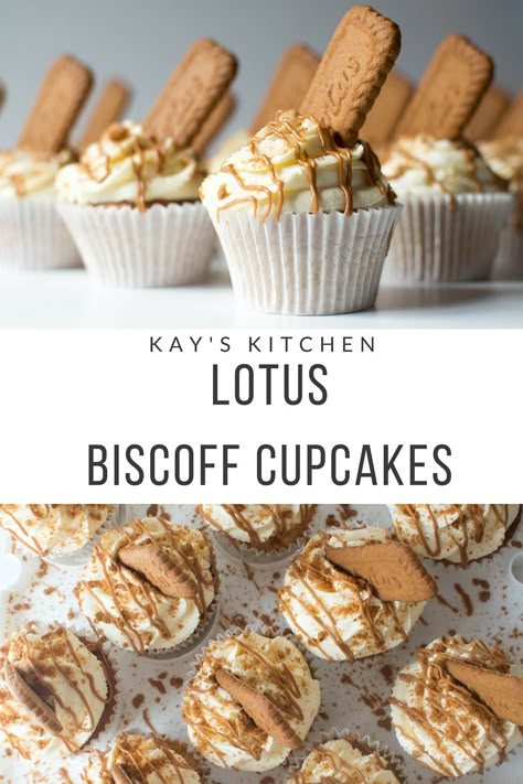 Biskotten-Muffins mit Vanillecreme Biscoff Cupcakes, Biscoff Recipes, Lotus Biscoff, Cookie Spread, Savory Cakes, Kue Ulang Tahun, Cupcake Ideas, Savoury Cake, Food Cakes