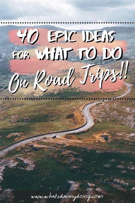 EXACTLY WHAT TO DO ON A ROAD TRIP!!  Are you heading on a road trip and want to keep the boredom at bay? Check out these 40 fun things to do on road trip with friends. Epic road trip ideas to keep everybody happy in the car on long journeys. Enjoy!  #roadtrip #roadtrips #roadtripideas #thingstodoonroadtrips #whattodoonaroadtrip #funroadtripideas Trips With Friends Ideas, Fun Things To Do In The Car With Friends, What To Do On A Road Trip With Friends, Birthday Road Trip Ideas, Things To Do In The Car With Friends, Things To Do On A Roadtrip, Things To Do On A Road Trip With Friends, Road Trip Things To Do In The Car, What To Do In The Car