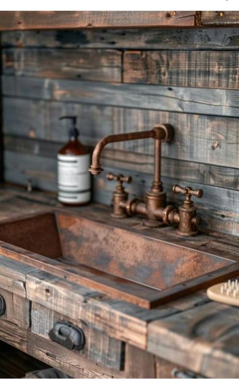 Home Made Bathroom Vanity, Rustical Bathroom Ideas, Rustic Bathroom Sinks And Vanities, Home Made Vanity Ideas, Brick Wall Bathroom Ideas, Rustic Bathroom Remodel Ideas, Rustic Elegant Bathroom, Mancave Bathroom Ideas, Rustic Vanity Bathroom