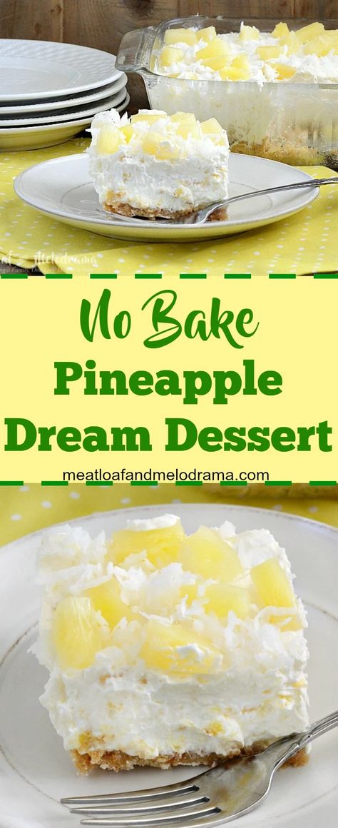 Pineapple Dream, Pineapple Dream Dessert, Dream Dessert, Weight Watcher Desserts, Dessert Halloween, Baked Pineapple, Tiramisu Dessert, Pineapple Desserts, Potluck Desserts