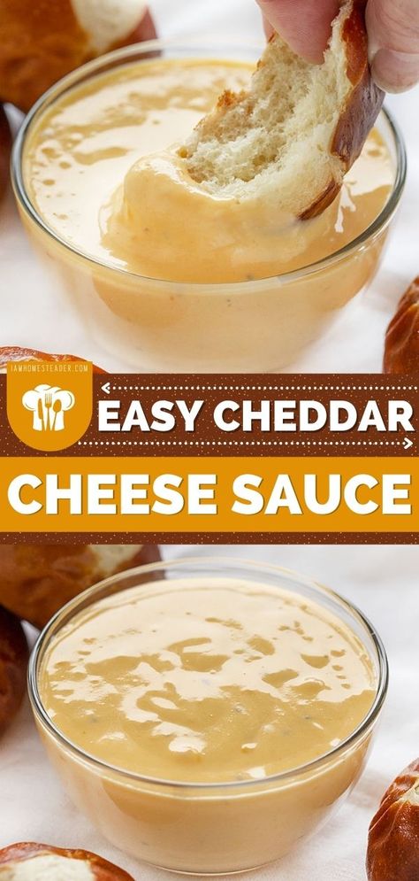 Canning Cheese Sauce, Easy Cheese Dip, Cheddar Cheese Dip, Potato Dip, Cheese Dipping Sauce, Cheddar Dip, How To Make Cheese Sauce, Homemade Cheese Sauce, Dinner Favorites