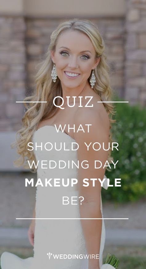 Take @weddingwire's quiz to find out how you should wear your makeup on your wedding day! {Monique Hessler Photography} Makeup Ideas For Brides Wedding Day, Bridal Makeup Types, Christmas Wedding Makeup Brides, Classic Bride Look, Doing Your Own Wedding Makeup, Bride Hair And Makeup Wedding Day, Fun Bridal Makeup, Bridal Makeup With Glasses, Autumn Bridal Makeup