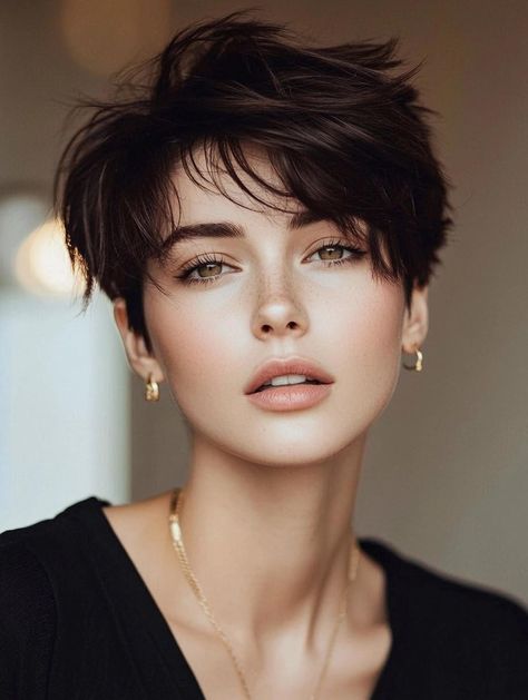 Short Haircuts For Oval Faces, Ladies Short Hair, Haircuts For Oval Faces, Feminine Short Hair, Haircuts For Ladies, Choppy Haircuts, Short Hair Hairstyles, Oval Face Haircuts, Long Face Hairstyles