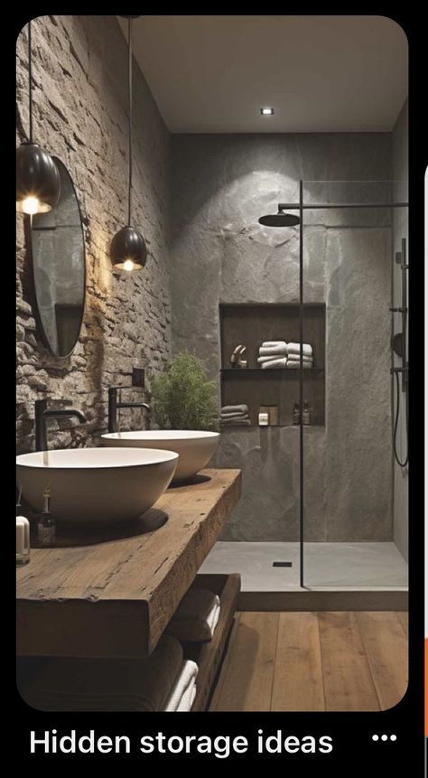 Industrial Aesthetic Interior Design, Modern Shower Ideas, Minimalist Industrial Interior Design, Modern Cabin Bathroom, Industrial Bathroom Ideas, Modern Industrial Bathroom, Masculine Aesthetic, Industrial Showers, Urban Industrial Decor