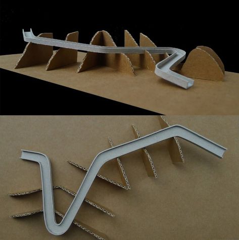 The Camino de Santiago: CreuseCarrasco created a curved pedestrian ramp Ramps Architecture, Steep Staircase, Ramp Design, Concrete Path, Architecture Models, The Camino, Urban Spaces, Architecture Model, The Mountain