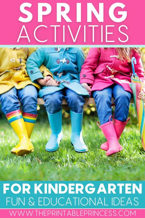 Spring is in the air, which is why these 7 Spring Learning Ideas for Kindergarten are a must try! Save the prep and stress and try these spring activities based around rainbows, Easter, weather, flowers and more! Spring Kindergarten Activities, Weather Experiments, Number Recognition Activities, Numbers Activities, Digraphs Activities, Addition Words, Classroom Kindergarten, Printable Princess, Centers For Kindergarten