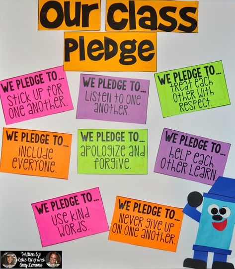 Back to School Book Activities Class Pledge, Classroom Promise, Amy Lemons, Back To School Bulletin Boards, First Day Of School Activities, 4th Grade Classroom, 3rd Grade Classroom, 2nd Grade Classroom, Beginning Of The School Year