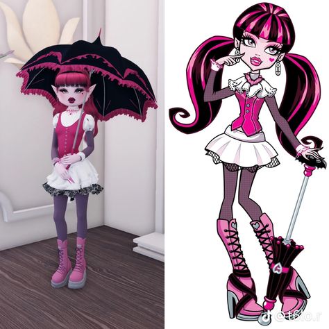 Phantoms Dti Outfits, Monster High Dti Outfit, Dti Outfits Ideas Theme Monster High, Hawaiian Themed Outfits, Monster High Dolls Dress To Impress, Monster Highschool Dress To Impress, Monster High Dress To Impress Outfit, Amazing Food Art, Hawaiian Birthday