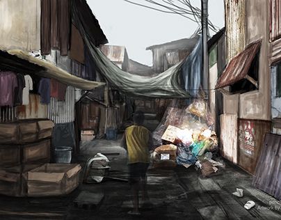 Check out new work on my @Behance profile: "SLUMS" http://be.net/gallery/84788193/SLUMS Slum Village, Wacom Intuos, Environment Design, Photoshop Cs6, Story Ideas, The Philippines, Philippines, Borders, Concept Art