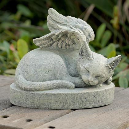 Grief Healing: Pet Loss: Deciding When to Bury The Body Cat With Wings, Gato Angel, Pet Memorial Stones, Pet Remembrance, Image Chat, Angel Cat, Memorial Stones, Cat Statue, Memorial Garden