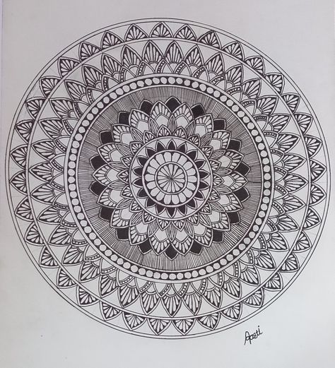 Sale by 300 Rs Mini Mandala, Mandala Art Therapy, Art Therapy, A4 Size, Mandala Design, Mandala Art, Doodle Art, Doodles, Drawings