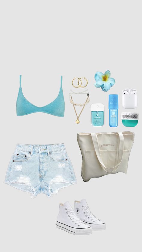 Beach Day blue outfit 🌊 #outfitinspo #outfit #blueoutfit #beach #summer #summeroutfit #beachoutfit Bucket Lists, Summer Bucket Lists, Summer Bucket, Blue Outfit, Beach Summer, Beach Day, Beach Outfit, Summer Outfits, Outfit Inspo