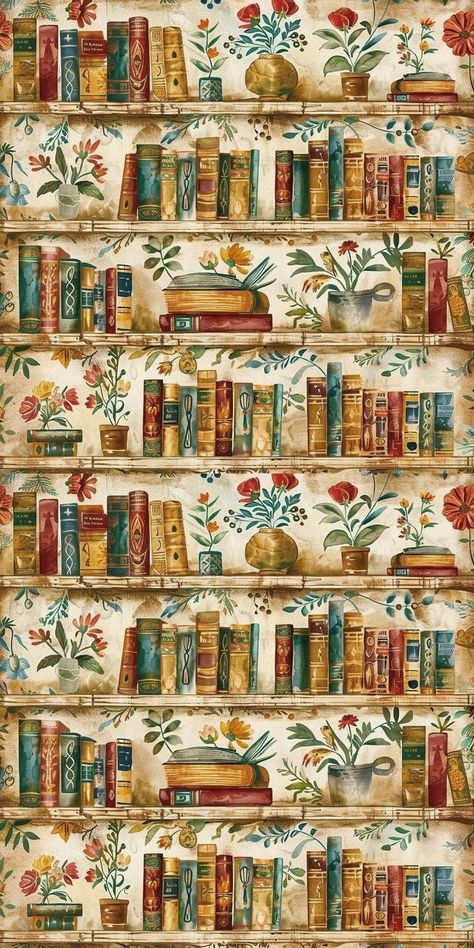 Bookshelf Wallpaper, Christmas Bookshelf, Reading Wallpaper, Book Doodle, Bookshelf Art, Crafting Inspiration, Johanna Basford Coloring Book, Horror Lovers, Book Wallpaper