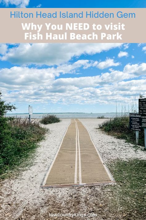 Obsessed with this spot! Our family loves to go to Fish Haul Beach Park when we visit Hilton Head Island to look for shells and enjoy some quiet time from the crowds. Hilton Head Island South Carolina Beach, Sea Pines Hilton Head, Hilton Head Beach, Spring Break Kids, Hilton Head South Carolina, South Carolina Vacation, Hilton Head Island South Carolina, Road Trip Places, Family Beach Trip