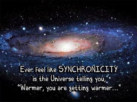 EVER FEEL LIKE SYNCHRONICITY IS THE UNIVERSE TELLING YOU, "WARMER, YOU ARE GETTING WARMER" Amazing Facts About Space, Existence Of God, Space Facts, Andromeda Galaxy, Galaxies Stars, Carl Jung, How To Get Warm, Spiritual Journey, Spiritual Awakening