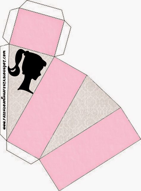 Barbie Silhouette: Free Printable Boxes. Barbie Silhouette, Barbie Printables, Printable Box, Fashion Drawing Dresses, Barbie Party, Blogger Template, Silhouette Free, Barbie Friends, Fashion Drawing