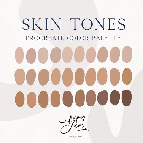 Skin Palette, Nude Color Palette, White Skin Tone, Procreate Color Palette, Tone Skin, Color Palette Challenge, Procreate Brushes Free, Palette Art, Skin Color Palette