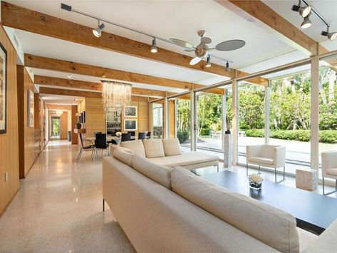 Modern Homes For Sale, School Of Architecture, Mid Century Modern Home, Siesta Key, Sarasota Florida, Floor To Ceiling Windows, Mid Century Modern House, School Architecture, Florida Home