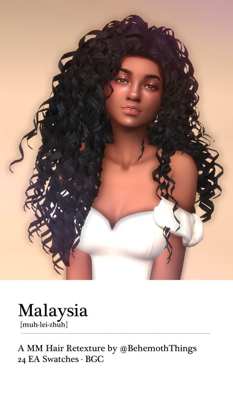 ✿Roli Cannoli CC Findz Corner✿ — behemoththings: PHOENIX-SIMS’ MALAYSIA HAIR... Sims4 Overalls, Sims 4 Cc Big Curly Hair, Sims 4 Cc Curly Hair Realistic, Sims Female Cc Hair, Sims 4 Cc Undercut Hair Female, Sism4 Cc Hair, Hairs Cc Sims 4, Wavy Sims 4 Hair Cc, Sims Alpha Cc Hair