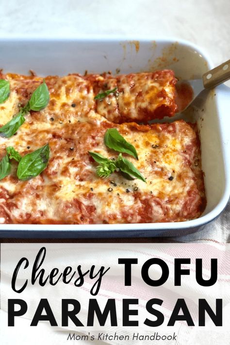 Tofu Parmigiana, Tofu Parmesan, Tofu Lasagna, Parmesan Dinner, Tofu Recipes Healthy, Tofu Dishes, Parmesan Recipes, Baked Tofu, Tofu Recipes