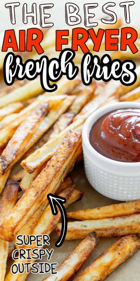 Best Homemade French Fries, Oven French Fries, Air Fry French Fries, Air Fryer Fries, Best French Fries, Air Fryer French Fries, The Best Air Fryer, Homemade Fries, Making French Fries