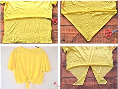 Plain Tee Shirts, Diy Fashion Trends, Diy Crop Top, Tshirt Knot, Diy Vetement, Costura Diy, Shirt Diy, Tie Shirt, Tie Crop Top