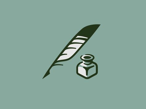 Quill and Ink Icon by Caleb Costelle Quill Illustration, Quill Logo, Quill And Ink, Idea Board, Graphics Illustration, Alchemy, Graphic Illustration, Icon Design, Global Community