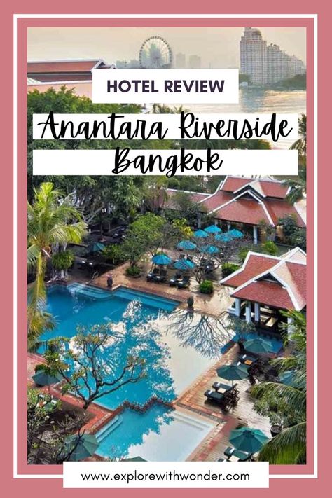 My husband and I chose Anantara Riverside Bangkok as our base in the Thai capital on our Southeast Asia honeymoon. This was my first experience of the Anantara brand and I don’t think it will be my last. Anantara Riverside Bangkok is a five-star luxury hotel located on the bank of the Chao Phraya River, Bangkok’s main waterway. Read on to find out more about what to expect during your stay. Asia Honeymoon, Chao Phraya River, Dreams Resorts, Be My Last, Bangkok Hotel, Bangkok Travel, Vacation Days, Hotel Reviews, My Last