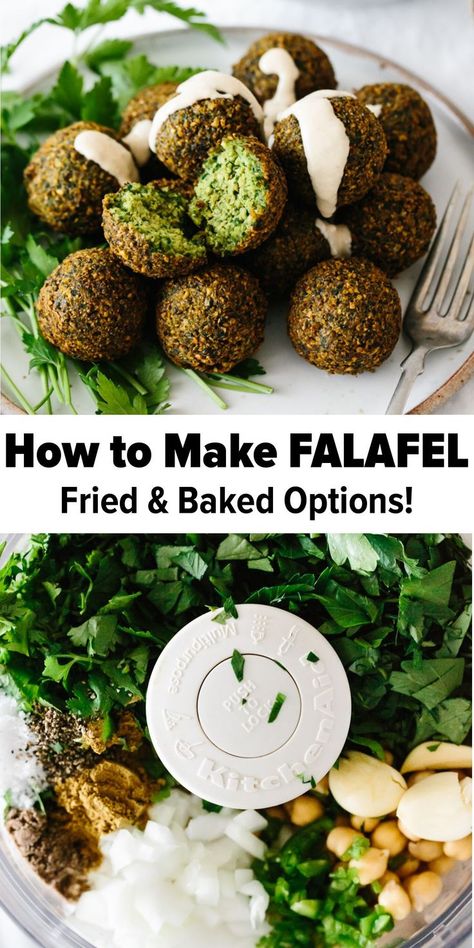 Labenese Recipes, Spinach Falafel, Best Falafel Recipe, Baked Falafel Recipe, Arabisk Mat, Make Falafel, Best Falafel, How To Make Falafel, Baked Falafel