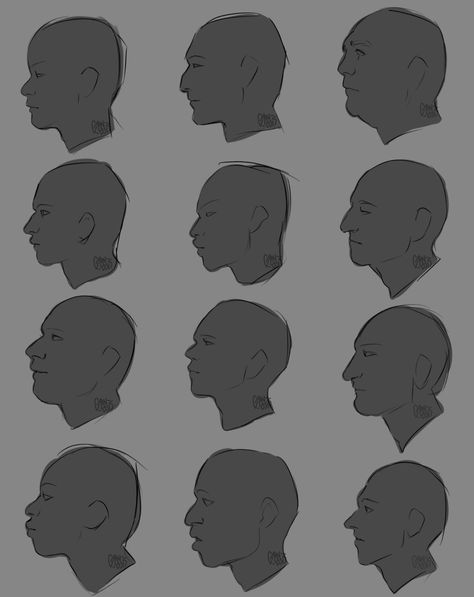 made a bunch of side profiles 4 people to draw over or reference or whatever u wanna do with it 2 help with same face syndrome .... Someone Looking To The Side Reference, Ych Side Profile, Side Profile Body Drawing Reference, Guilty Face Drawing, How To Avoid Same Face Syndrome Drawing, Side View Expressions, Side Profile Proportions, Reference Poses Side Profile, How To Draw Side Lips