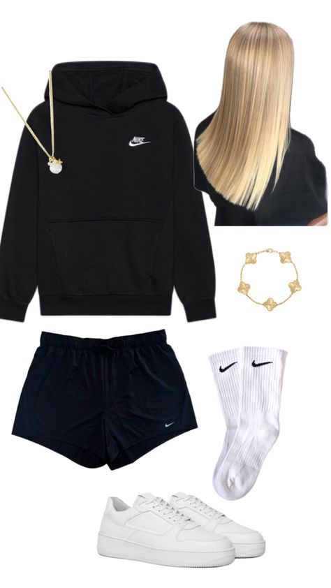 Outfits Ideas Sporty, Athletic Outfits For School, Outfit Ideas Sporty, Sporty Fits, Athletic Outfit, Cute Nike Outfits, Shoes Outfit Fashion, Outfit Cute, Outfit Layout