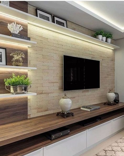 Ruang Tv Modern, टीवी यूनिट डिजाइन, टीवी यूनिट, Tv Kastenwanden, Modern Tv Room, Wall Unit Designs, Tv Unit Decor, Modern Tv Wall Units, Living Room Wall Units