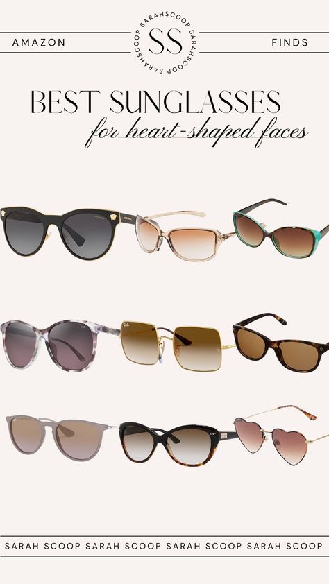 Sunglasses For Heart Shape Face Women, Heart Shaped Face Sunglasses, Sunglasses For Heart Shaped Face, Heart Shaped Face Glasses, Heart Shaped Face, Sunglasses For Your Face Shape, Shape Face, Best Sunglasses, Rhinestone Sunglasses