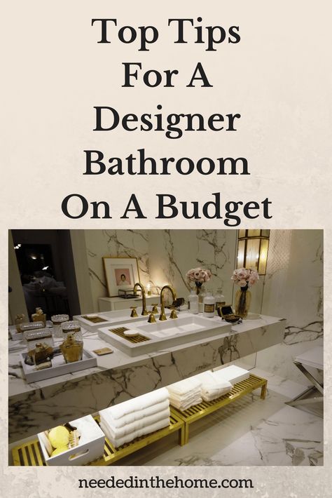 Top Tips For A Designer Bathroom On A Budget / Bathroom remodeling ideas / Bathroom Ideas #bathroom #decorideas #bathroomdecor #HomeDecor #bathroomremodeling from NeededInTheHome Luxury Spa Bathroom, Bathroom On A Budget, Bathroom Remodeling Ideas, Diy Bathroom Makeover, Bathroom Vanity Makeover, Room Vanity, Designer Bathroom, Home Improvement Loans, Bathroom Remodels