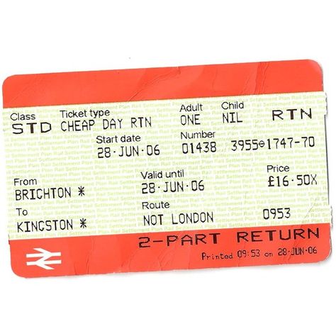 Travel and Transport train-ticket-return-RTN-portion-from-Brighton- ❤ liked on Polyvore featuring fillers, backgrounds, tickets, accessories, london, text, quotes, doodle, saying and scribble Tickets Aesthetic, Text Doodle, Quotes Doodle, Pink Tickets, Train Ticket, Travel Tickets, Contact Card, Final Exam, Bus Tickets