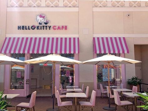 Hello Kitty Outdoor Cafe A Grand Experience In Orange County | Patch Hello Kitty Restaurant, Cafe Hello Kitty, California Home Decor, Theme Design Ideas, Cafe Exterior, Pink Cafe, Hello Kitty Wallpaper Hd, Hello Kitty Background, Kitty Background