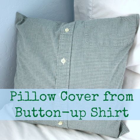 Button Up Shirt Pillow, Dress Shirt Pillows How To Make, Pillow Covers From Old Shirts, Pillow Cover Tutorial, Memory Pillow From Shirt, Baby Bib Tutorial, Bib Tutorial, Pillow Covers Tutorial, Quilt Instructions