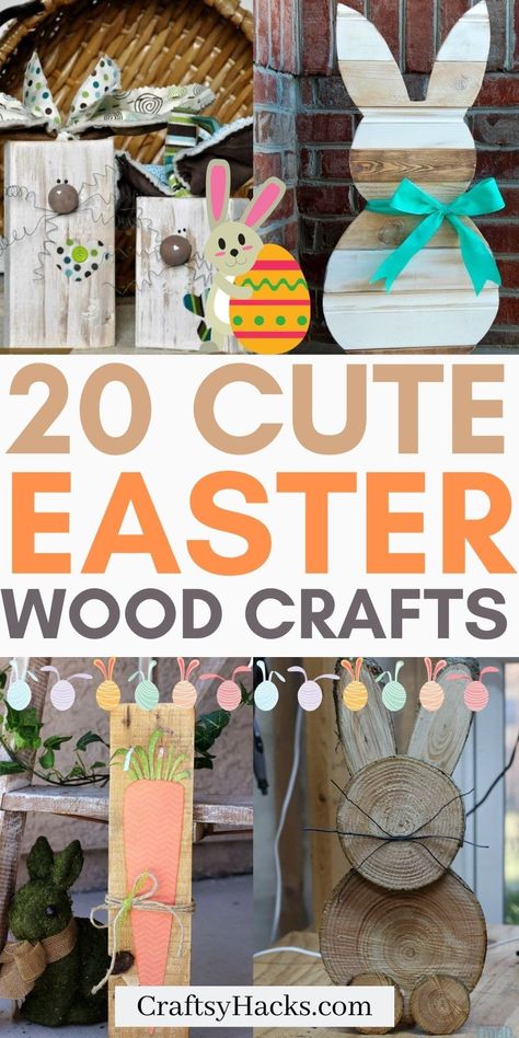 You can have the most creative DIY Easter decor items this year when you create any of these super cute Easter wood crafts. These fun Easter DIY crafts to decorate your home will get you excited for Easter this year. Enjoy Easter decor! #DIY #Crafts Easter Signs Diy, Easter Diy Crafts, Wooden Easter Crafts, Easter Wood Projects, Diy Easter Decor, Easter Porch Decor, Spring Wood Crafts, Easter Crafts For Adults, Easter Wood Crafts