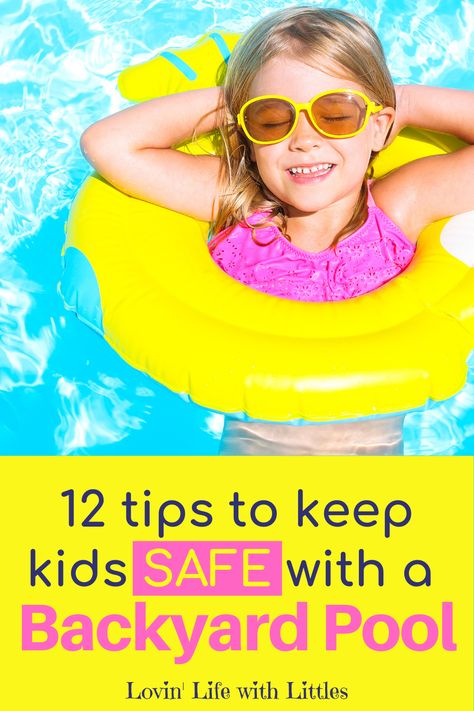 With backyard swimming, it’s essential to think about water safety and get the whole family onboard. Click through for 12 tips for how to keep kids safe at the pool. Make lasting memories, enjoy being active, and stay safe and cool with these tips at Lovin' Life with Littles. #watersafety #poolsafety #backyardswimming Safety Games For Kids, Tips For Swimming, Safety Games, Crafts Birthday Party, Crafts Birthday, Pool Rules, Keeping Kids Safe, Kids Safety, Pool Safety