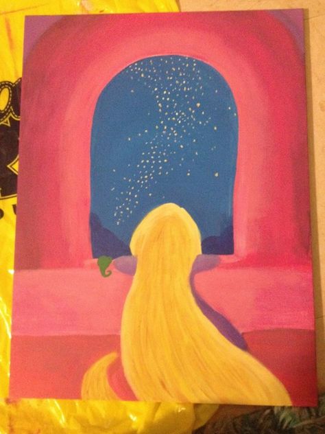 Disney Princess Paintings, Pintar Disney, Disney Canvas Paintings, Tangled Painting, Princess Painting, Disney Canvas Art, Tema Disney, Disney Canvas, Disney Paintings