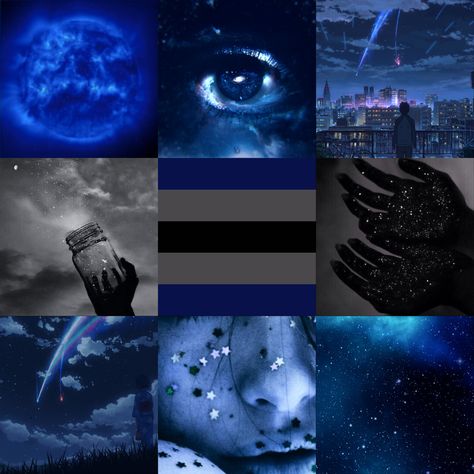 Gendervoid Aesthetic, Pride Moodboard, Tv Glow, Mixed Aesthetic, Blue Moodboard, Adopt Idea, Oc Challenge, Color Schemes Colour Palettes, Gay Memes