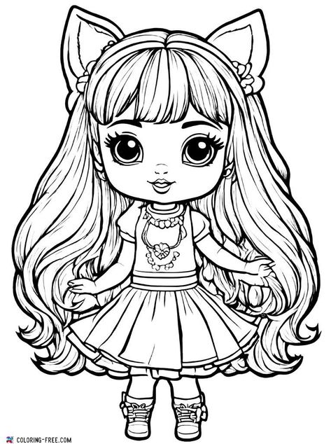 LOL Surprise Doll Coloring Pages - Printables Coloring-Free.Com Lol Coloring Sheets, Lol Doll Coloring Pages, Doll Coloring Pages, Lol Doll, Group Crafts, Kids Doodles, Summer Coloring Pages, Coloring Pages For Girls, Family Project