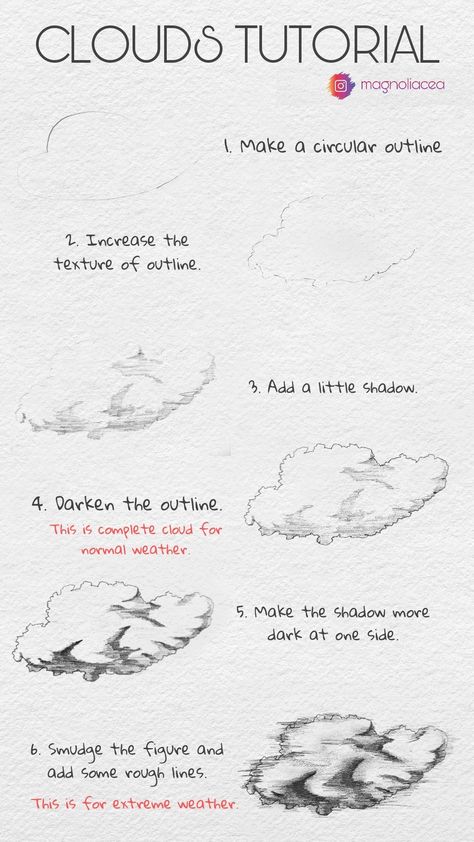 How to draw clouds, sketching and drawing. Clouds Drawing Tutorial, How To Sketch Clouds, How To Draw Realistic Clouds, Drawing Clouds Tutorial, How To Draw Clouds Step By Step, How To Draw Clouds With Pencil, Cloud Pencil Drawing, Clouds Drawing Simple, Cloud Sketch Pencil