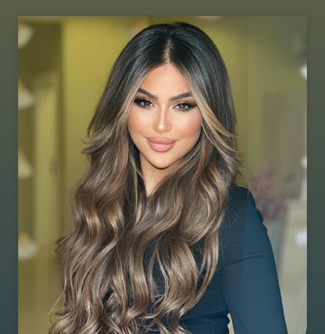 Brown Hair With Thick Highlights, Honey Blonde Money Piece On Black Hair, Dark Hair Blonde Ends, Blonde Money Piece Dark Hair Side Part, Beige Blonde Money Piece On Dark Hair, Light Brown Money Piece On Black Hair, Light To Dark Hair Before And After, Dark Base Balayage, Alex Hall Hair