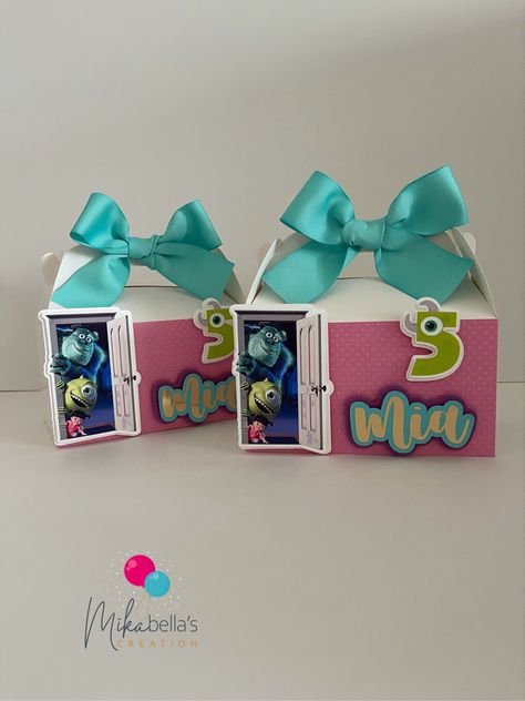 Monsters Inc Goodie Bags, Monsters Inc Party Favors, Dulceros Monster Inc, Monster 1st Birthdays, Monster Inc Birthday, Baby Birthday Themes, Monster Inc, Happy Birthday Template, 2nd Birthday Party Themes