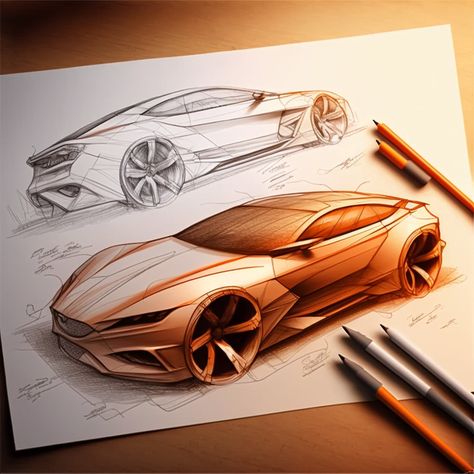 A. I. Car Design Sketch Futuristic Cars Design Drawing, Concept Cars Sketch, Cars Sketch Design, Concept Car Design Ideas, Automobile Design Sketches, Futuristic Car Design Sketches, Concept Car Design Sketches, Automotive Design Sketch, Car Design Drawing