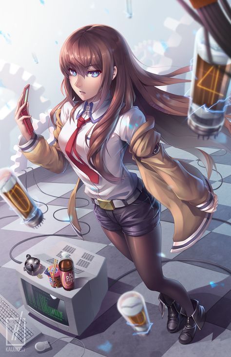 Gate Of Steiner, Makise Kurisu, Steins Gate 0, Kurisu Makise, Fictional Character Crush, Steins Gate, Black Rock Shooter, Cartoon Tv Shows, Anime And Manga