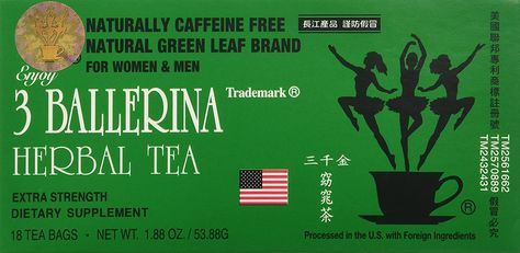 3 Ballerina Diet Tea Extra Strength for Men and Women (6 Boxes x 18 Bags) *** Click image to review more details. (This is an affiliate link) #Herbal Ballerina Tea, Ballerina Diet, Meal Replacement Drinks, Diet Tea, Tea Sampler, Lose 5 Pounds, Caffeine Free, Detox Tea, Tea Bags