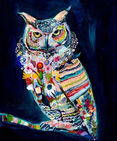 Austin, TX artist Starla Michelle Halfmann. Love this. Starla Michelle, Art Panels, Owls Drawing, Beautiful Owl, Owl Art, Art And Illustration, Pics Art, Art Plastique, Animal Illustration